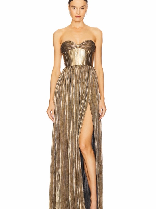 Bronx and Banco Dresses & Skirts - Bronx and Banco Florence Strapless Gown in Gold